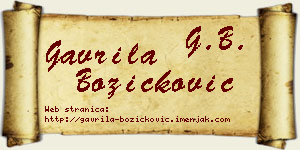 Gavrila Božičković vizit kartica
